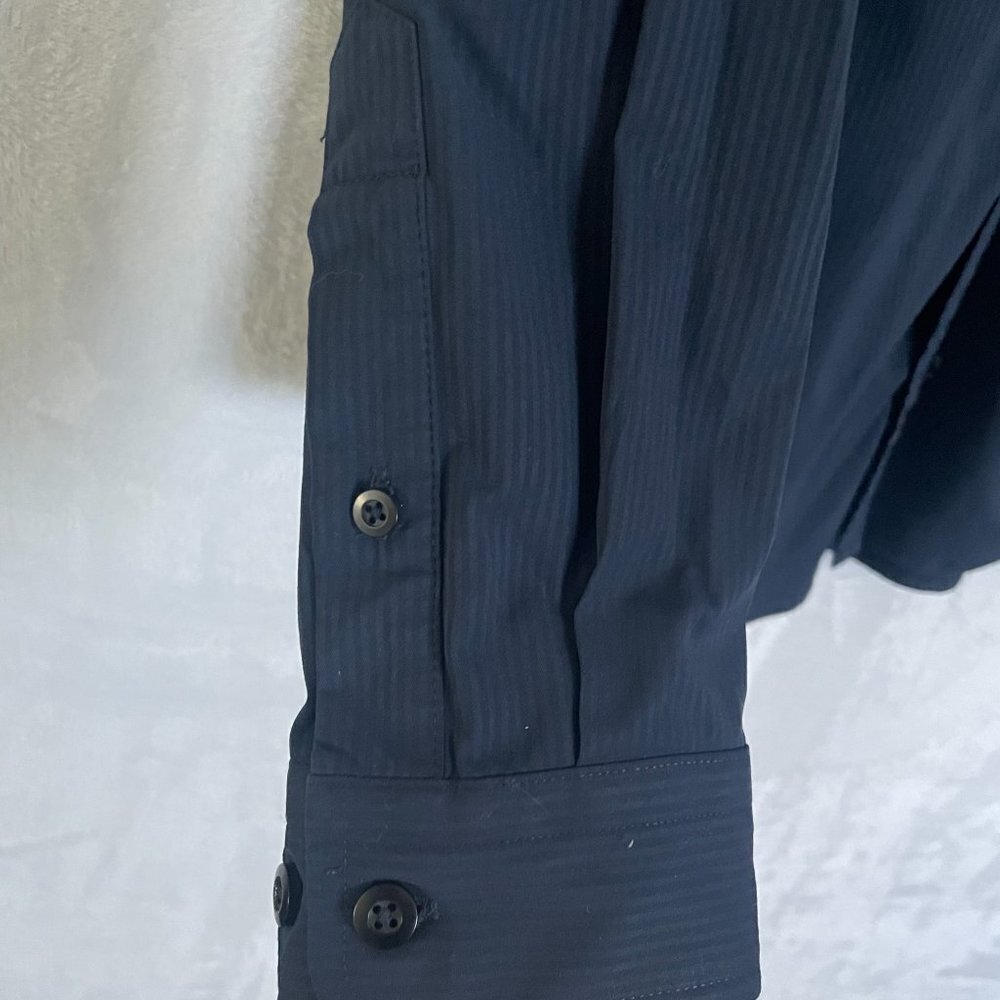 Lululemon Mens Button Down Blue Striped Long Sleeve Stretch Athletic Fit Shirt - Picture 10 of 15